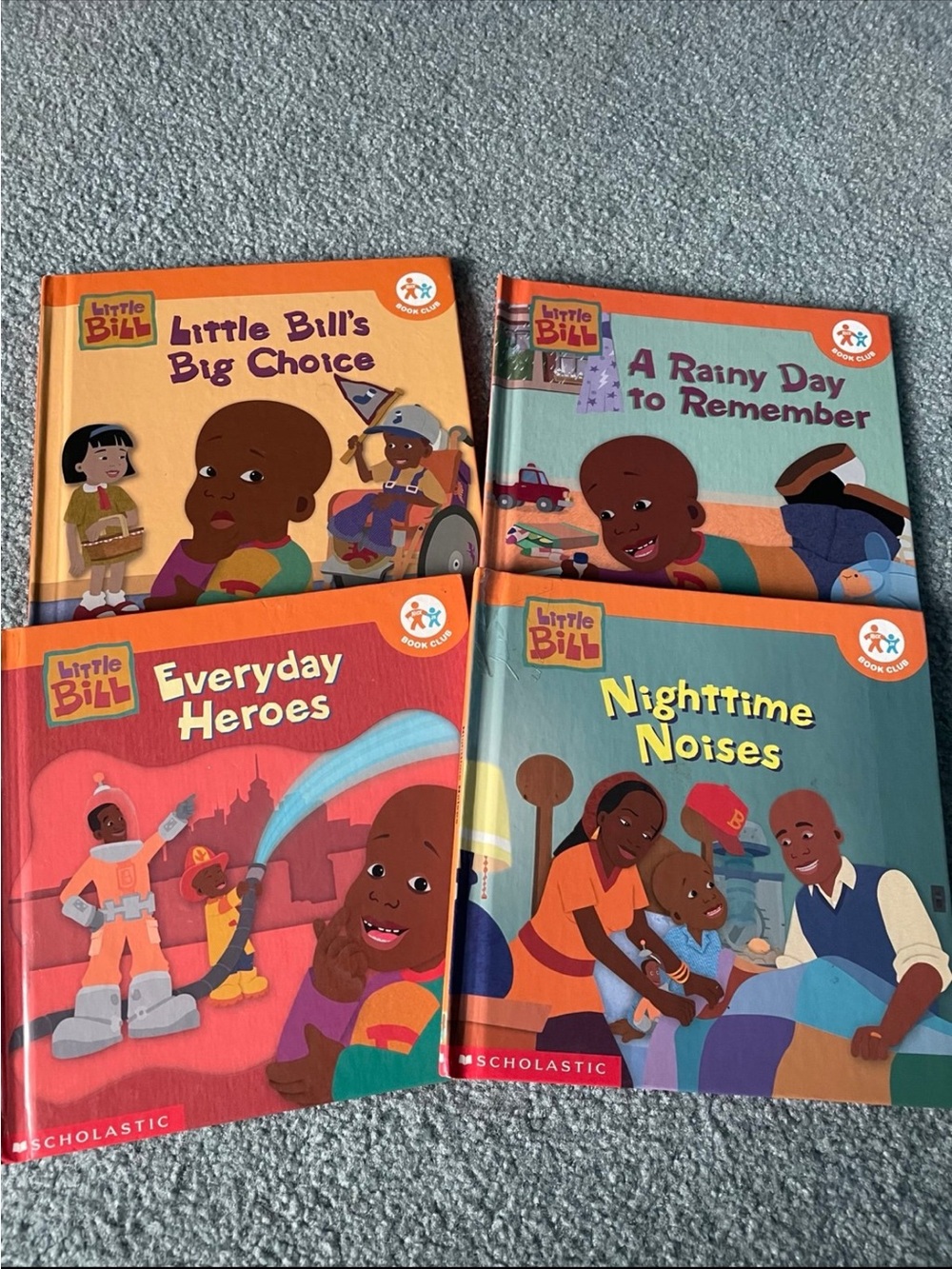 Vintage Nickelodeon Nick Jr Little Bill hardcover books EUC